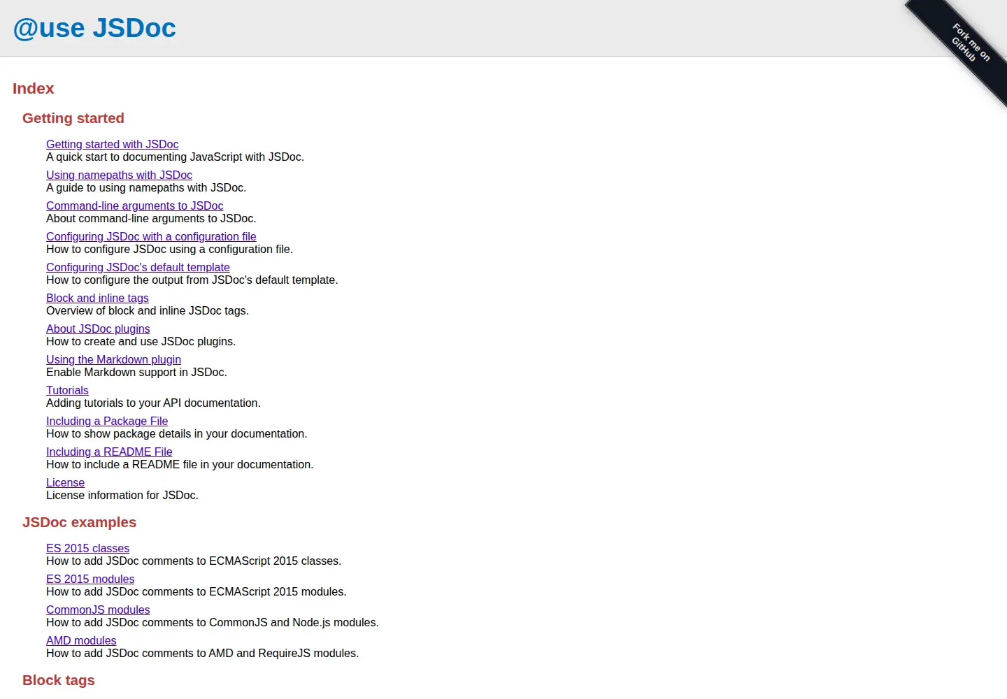 Screenshot of jsdoc.app