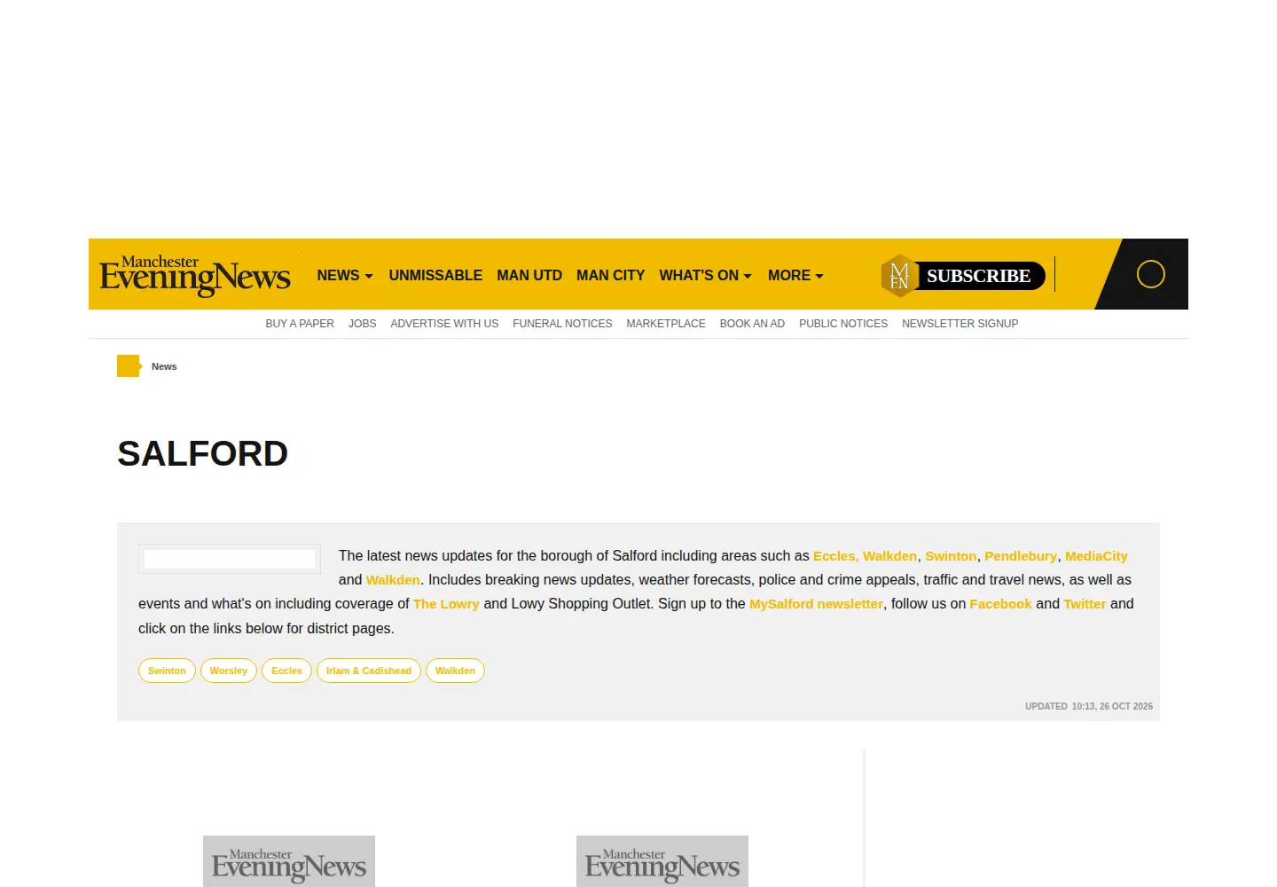 Screenshot of salfordadvertiser.co.uk