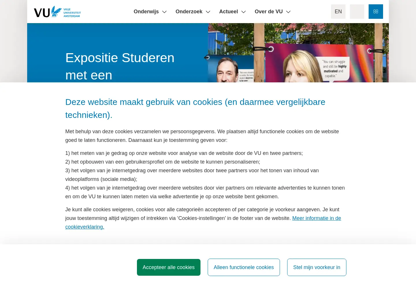 Screenshot of vu.nl