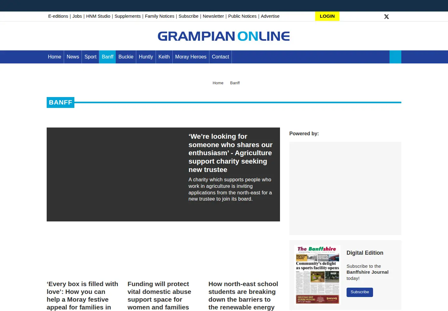 Screenshot of banffshire-journal.co.uk