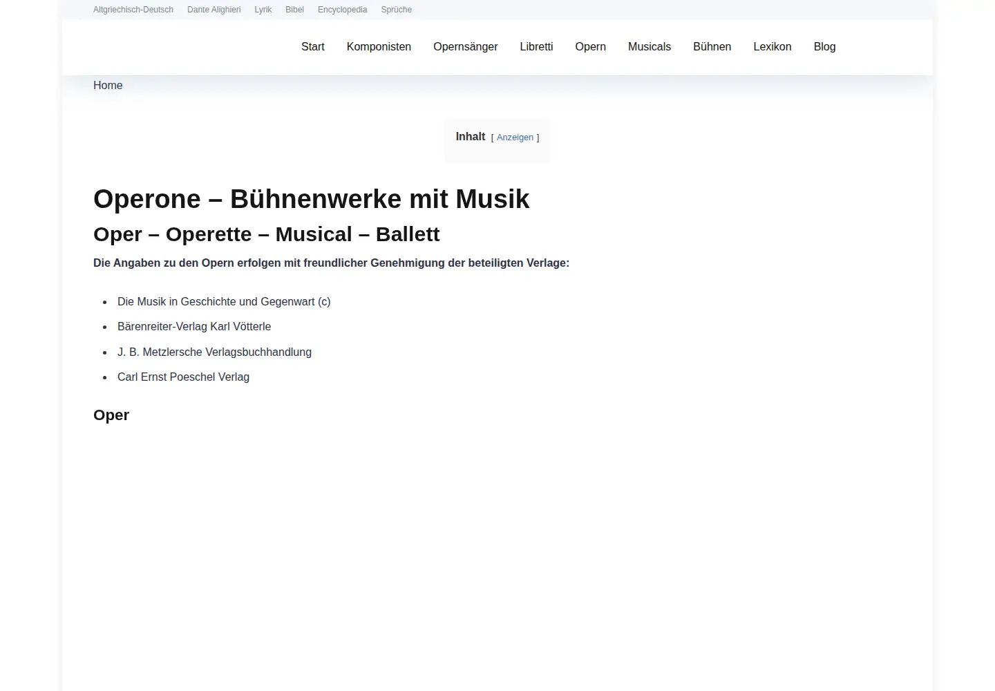 Captured homepage of operone.de in the current scan