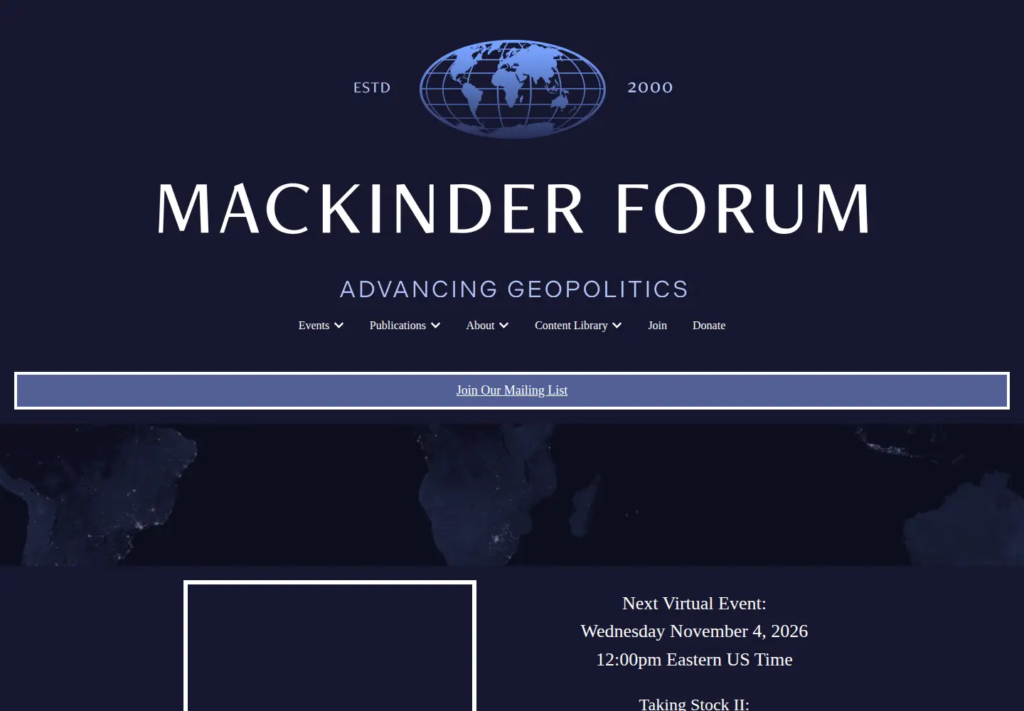 Screenshot of mackinderforum.org