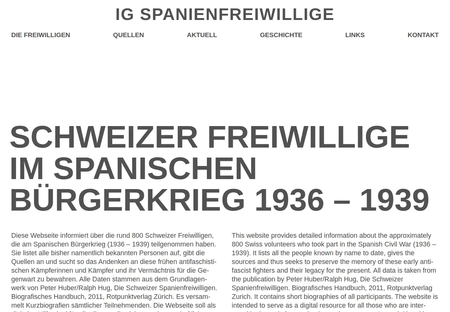 Screenshot of spanienfreiwillige.ch