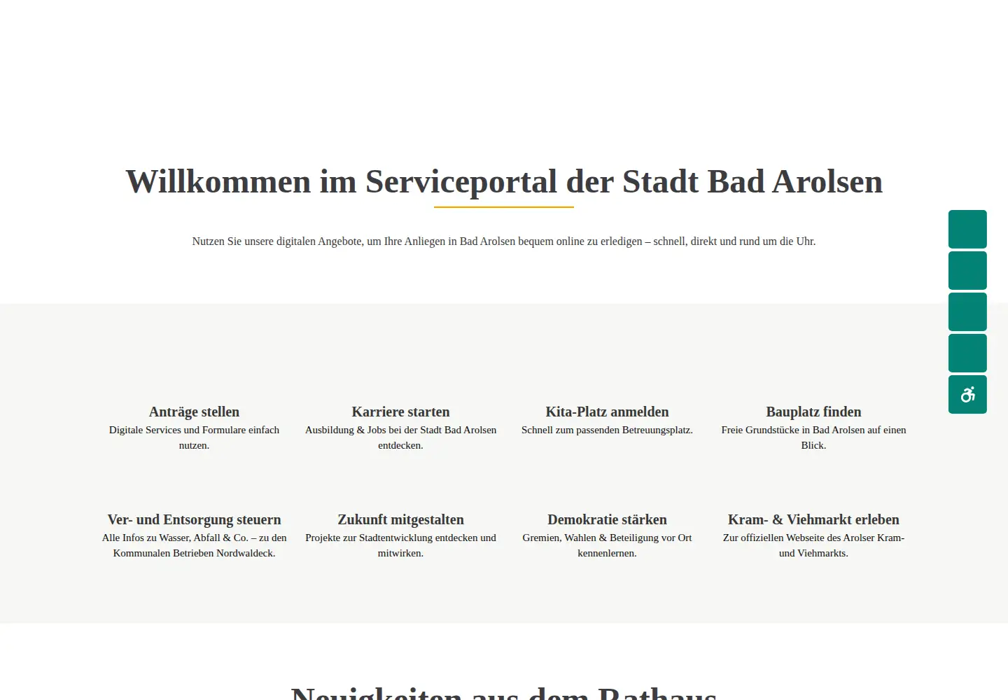 Screenshot of bad-arolsen.de