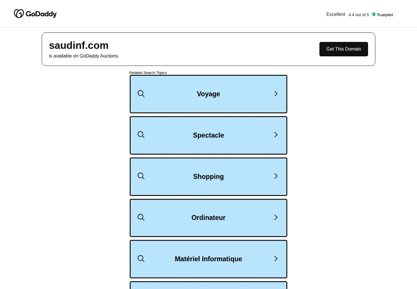 Screenshot of saudinf.com