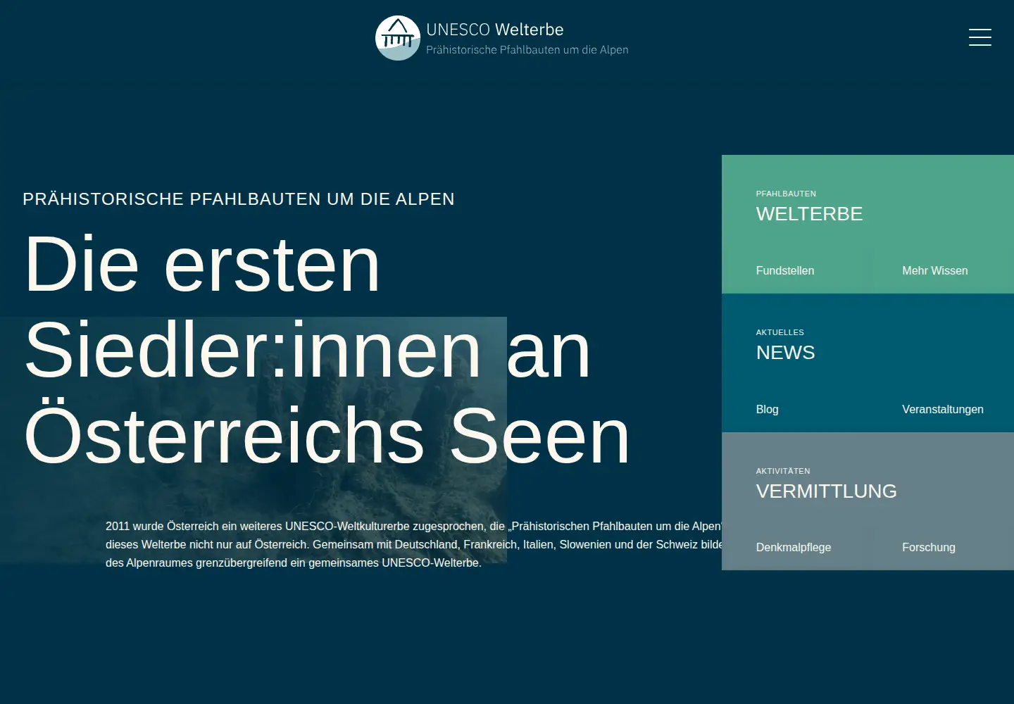 Screenshot of pfahlbauten.at