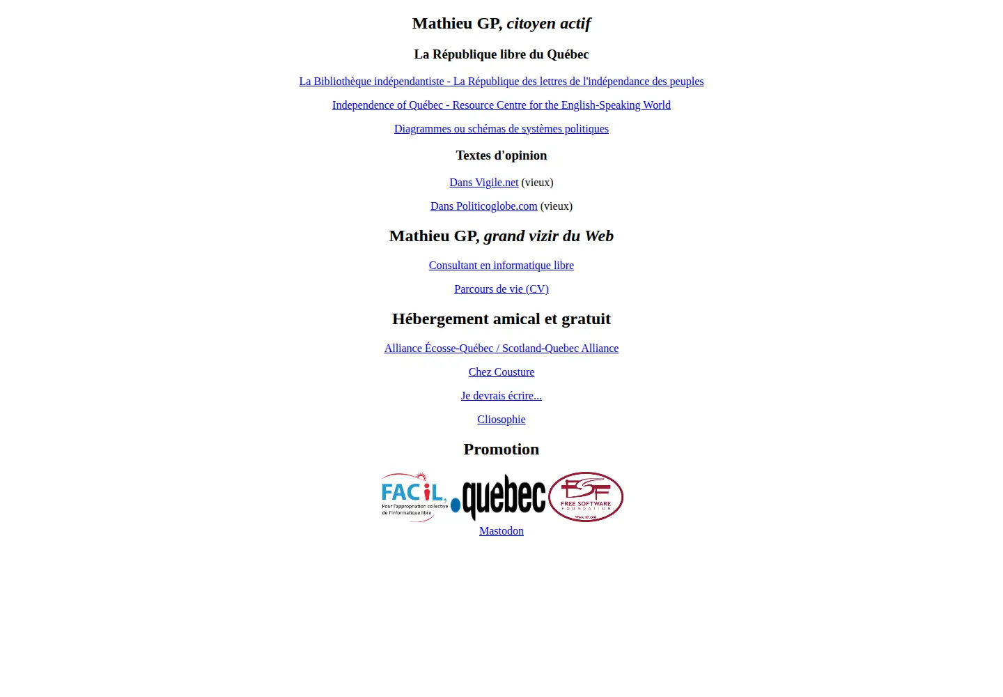 Screenshot of republiquelibre.org
