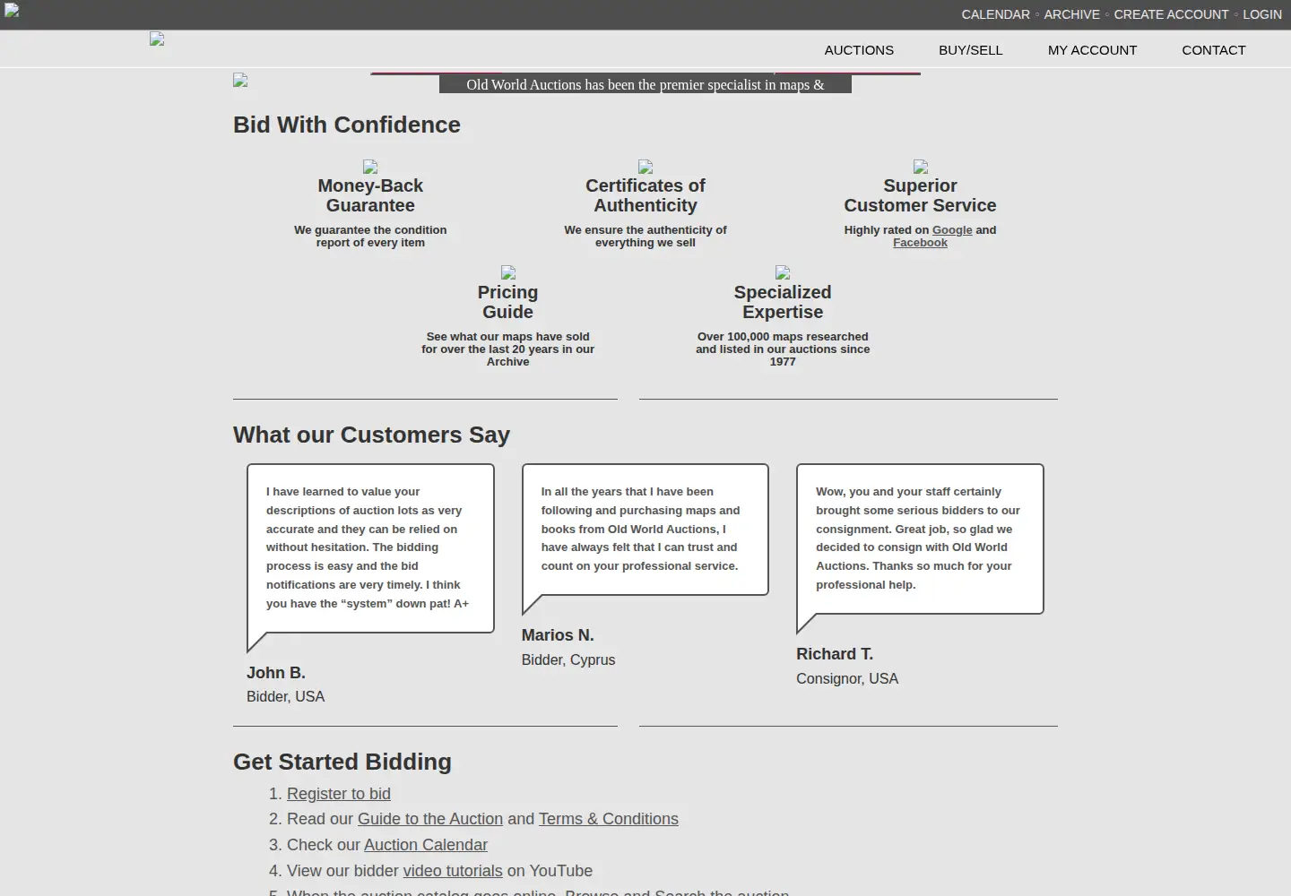 Screenshot of oldworldauctions.com