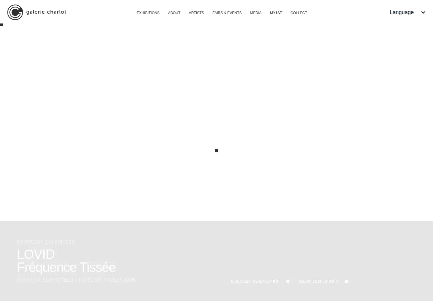 Captured homepage of galeriecharlot.com in the current scan