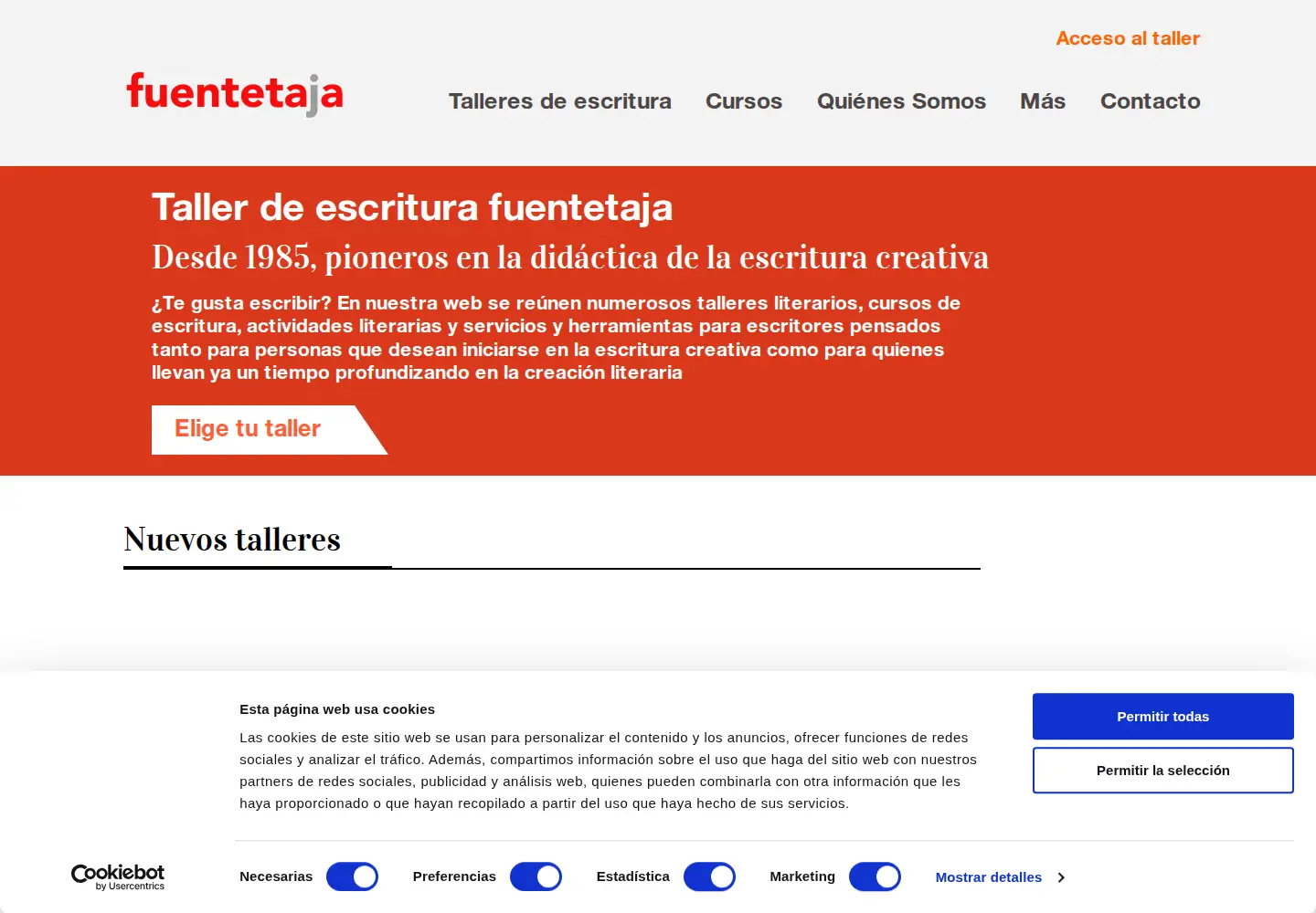 Screenshot of fuentetajaliteraria.com