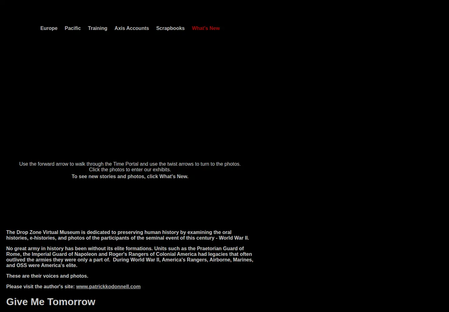 Screenshot of thedropzone.org