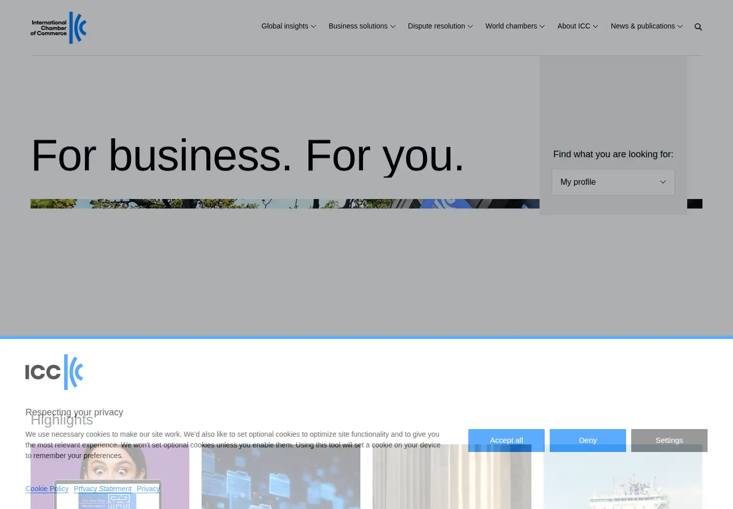 Screenshot of iccwbo.org