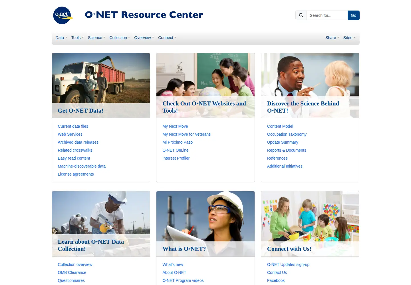 Screenshot of onetcenter.org