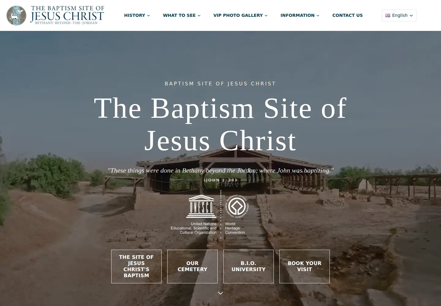 Captured homepage of baptismsite.com in the current scan
