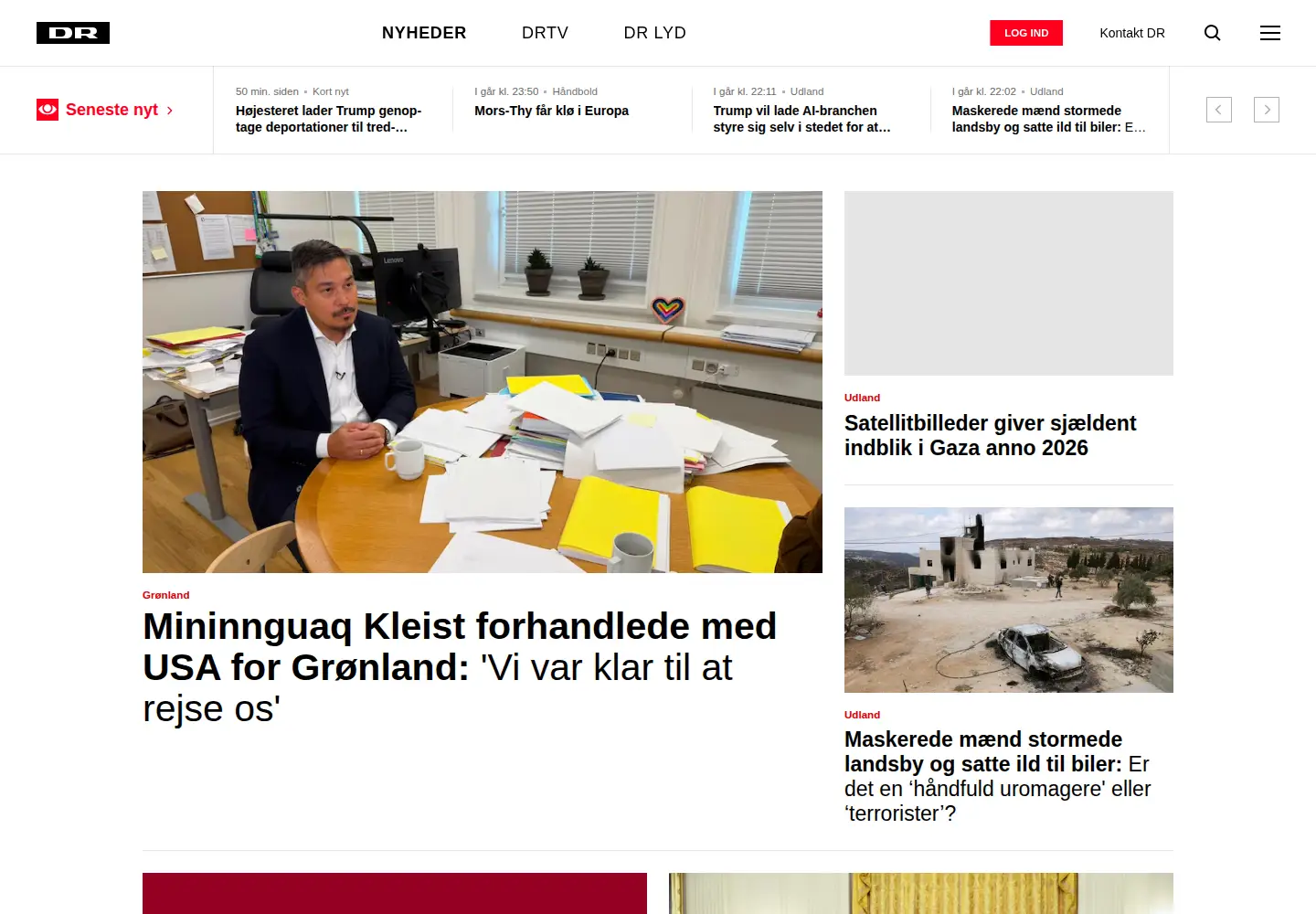 Screenshot of dr.dk