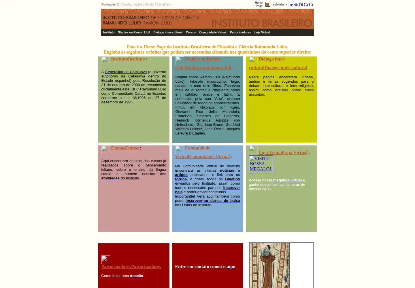 Captured homepage of ramonllull.net in the current scan