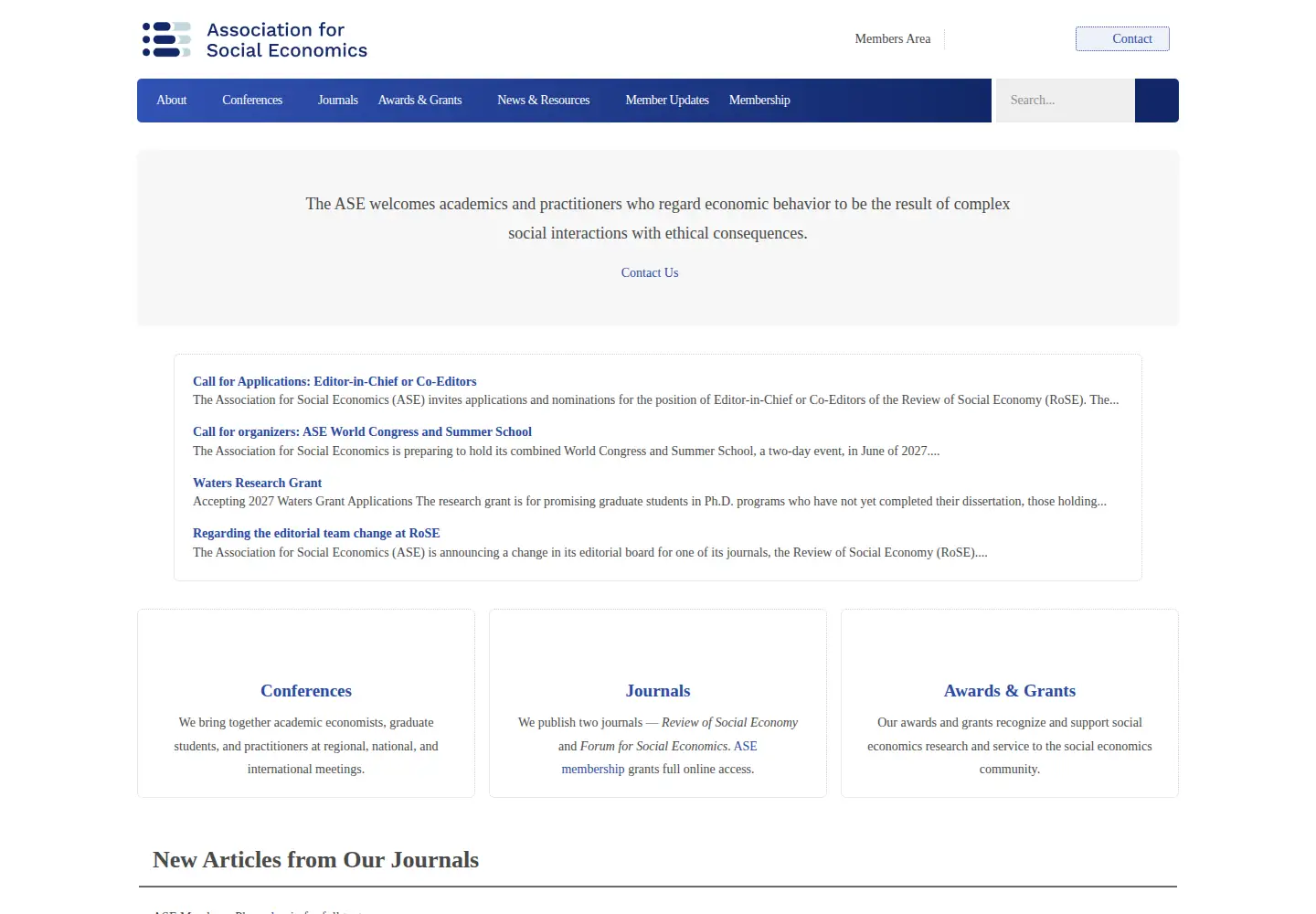 Screenshot of socialeconomics.org
