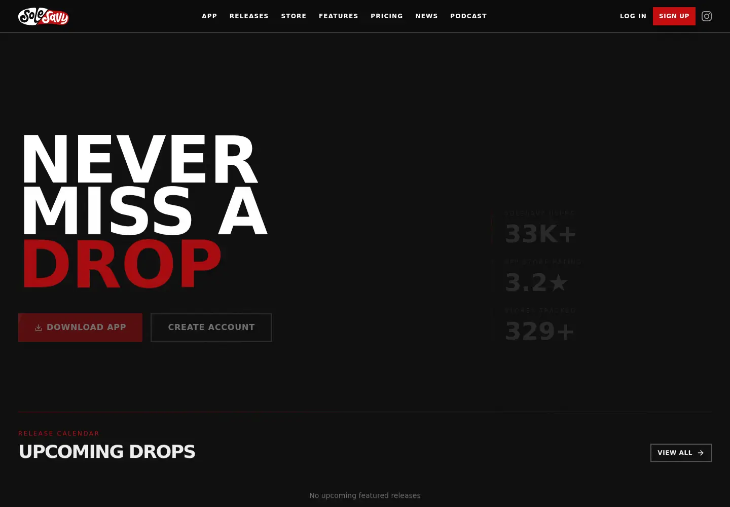 Captured homepage of solesavy.com in the current scan