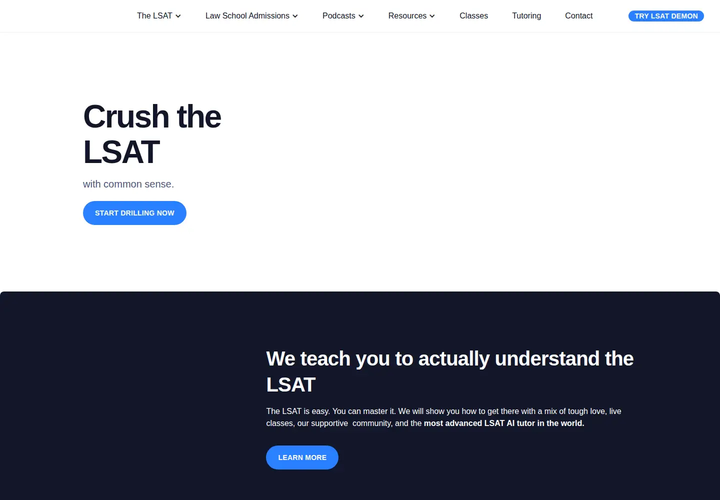 Screenshot of thinkinglsat.com