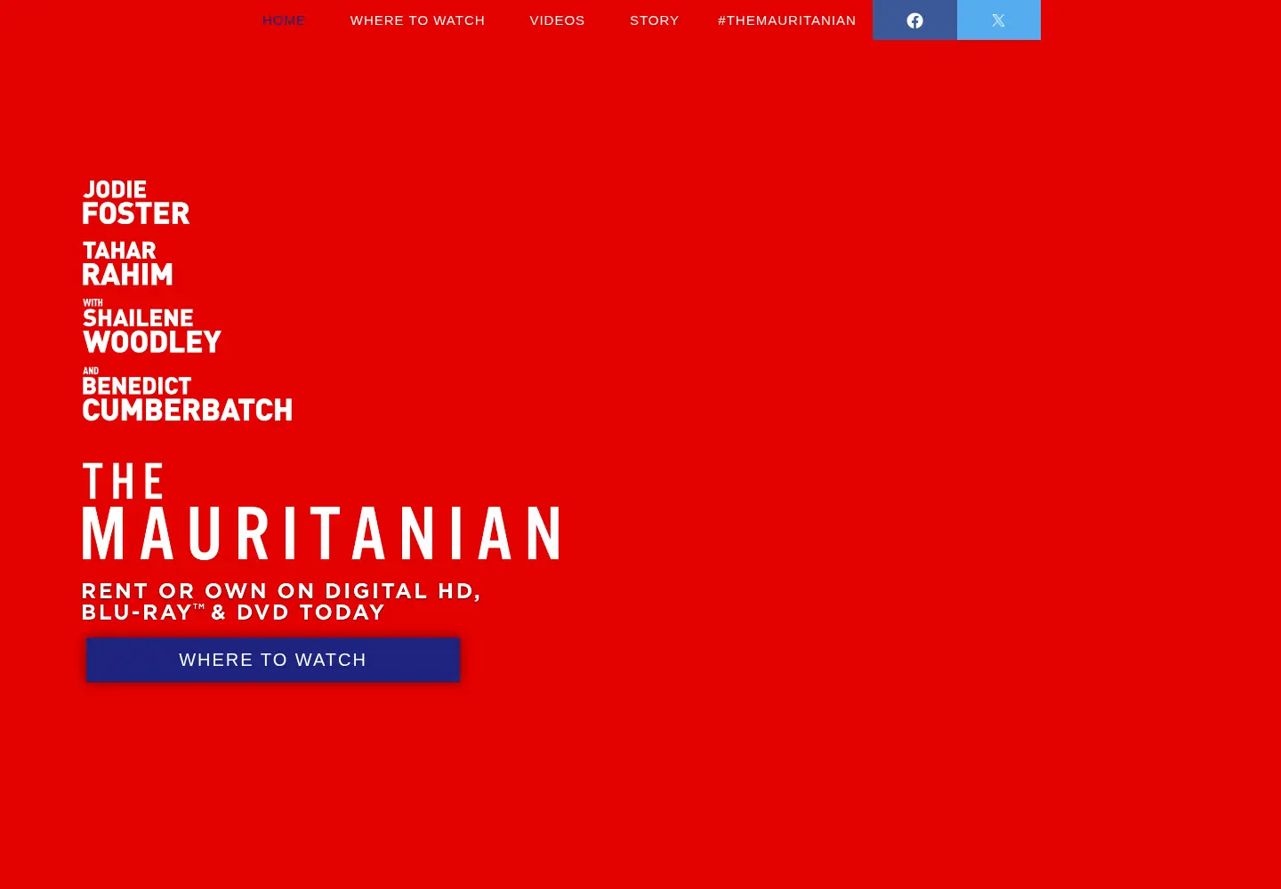Screenshot of themauritanian.movie
