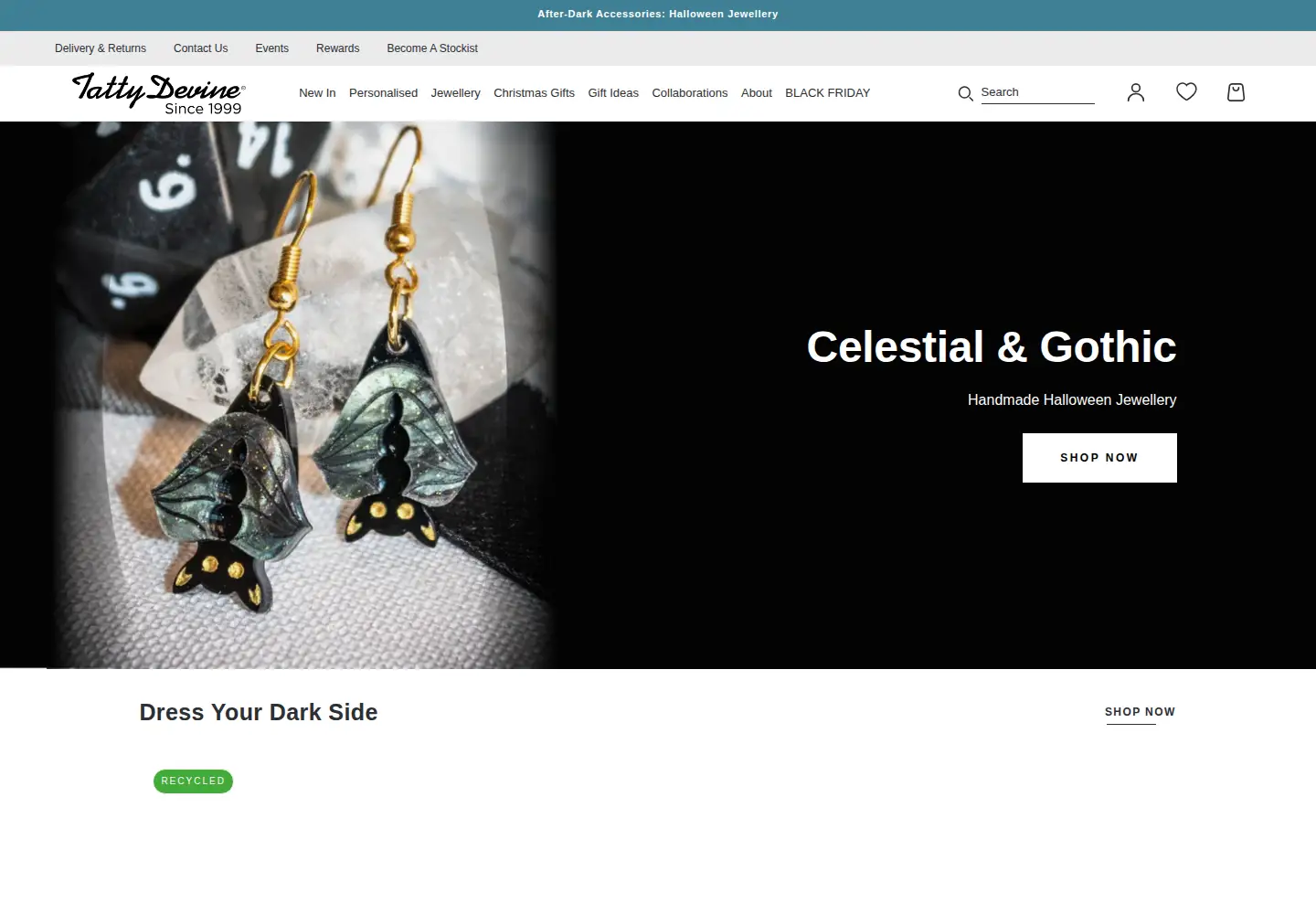 Screenshot of tattydevine.com