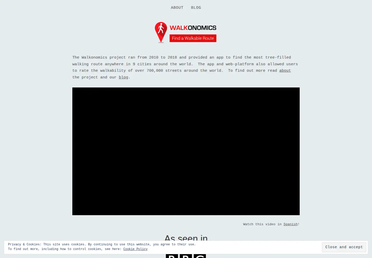 Screenshot of walkonomics.com