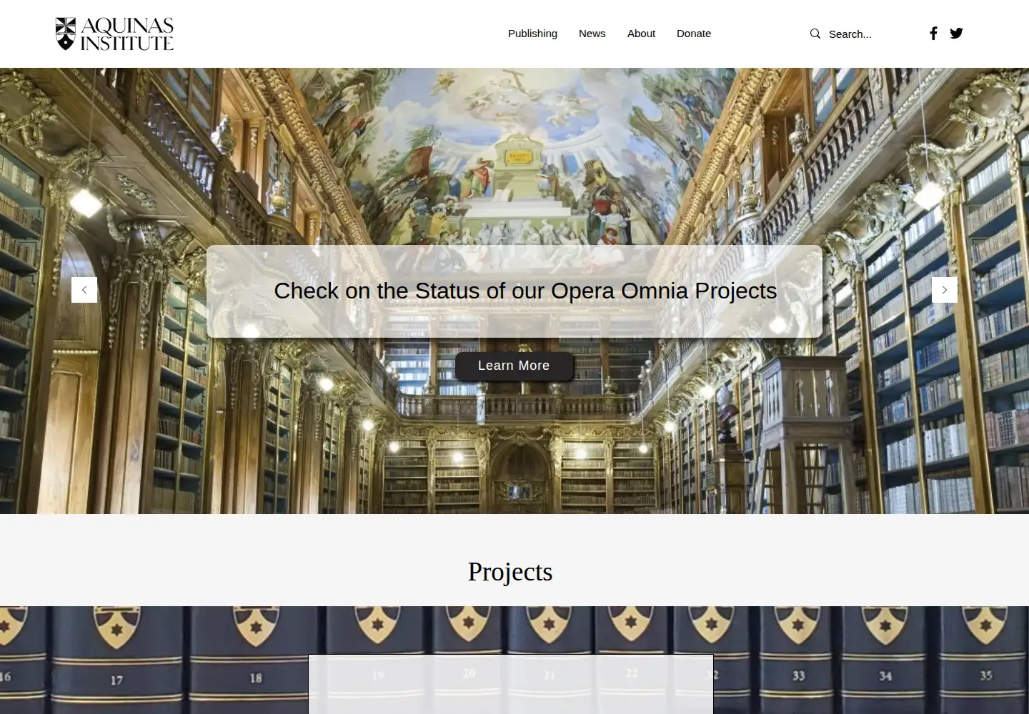 Screenshot of aquinasinstitute.org