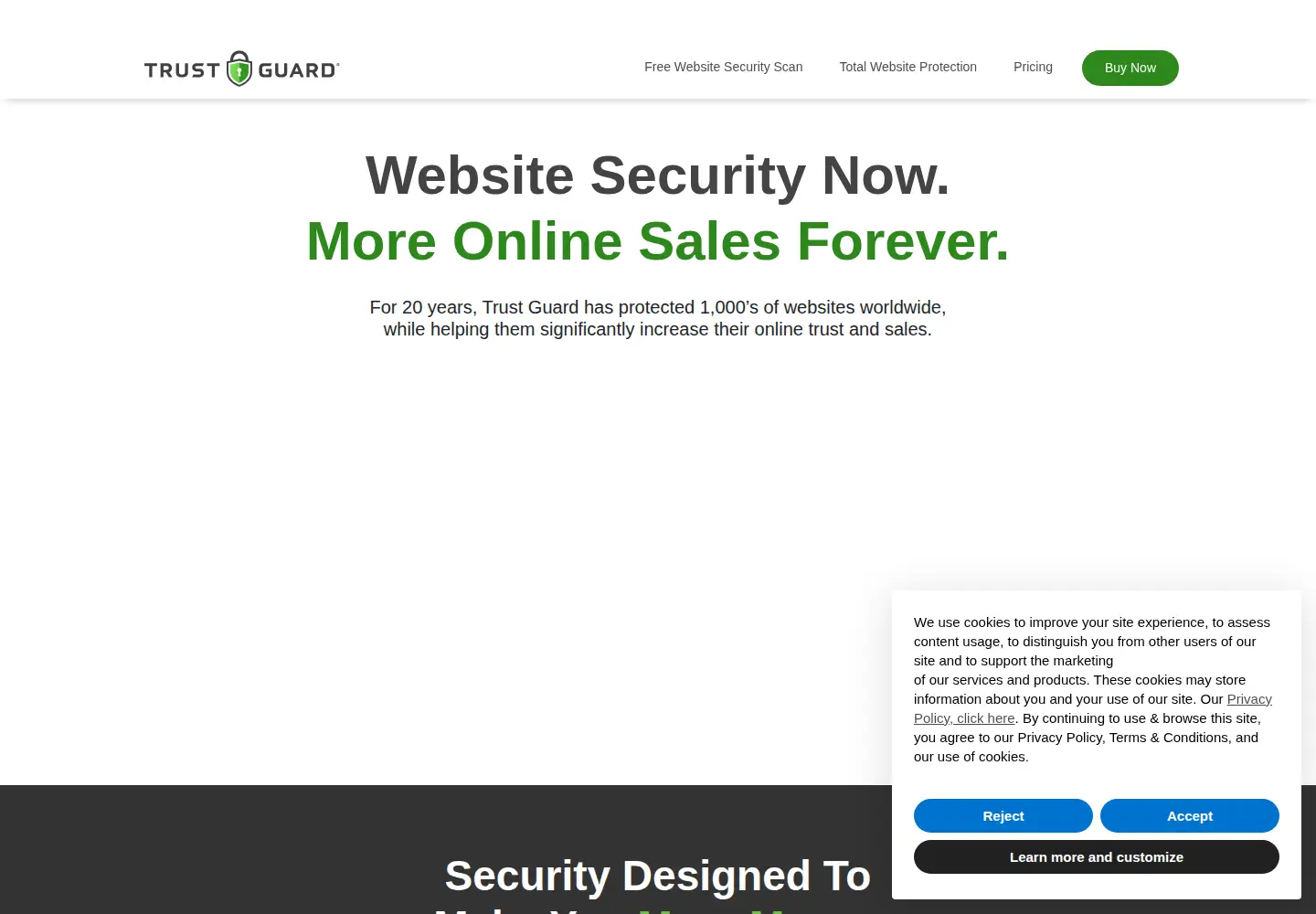 Screenshot of trust-guard.com