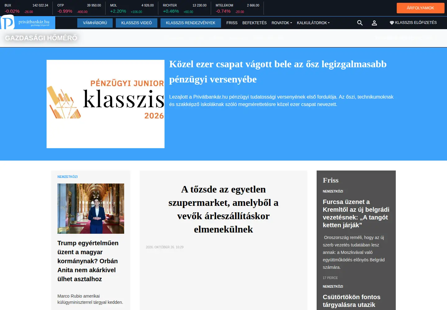 Screenshot of privatbankar.hu