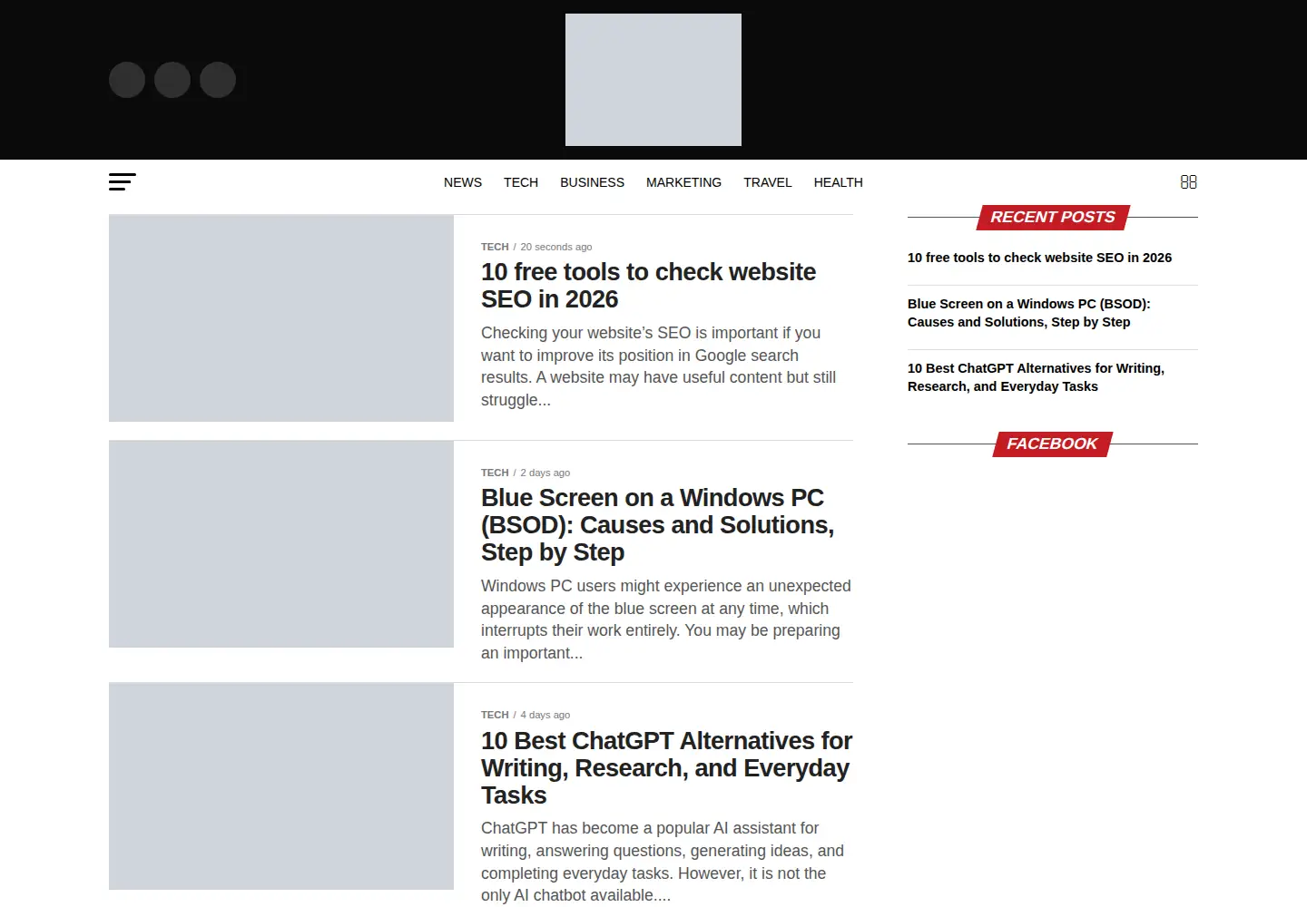 Screenshot of thehearup.com