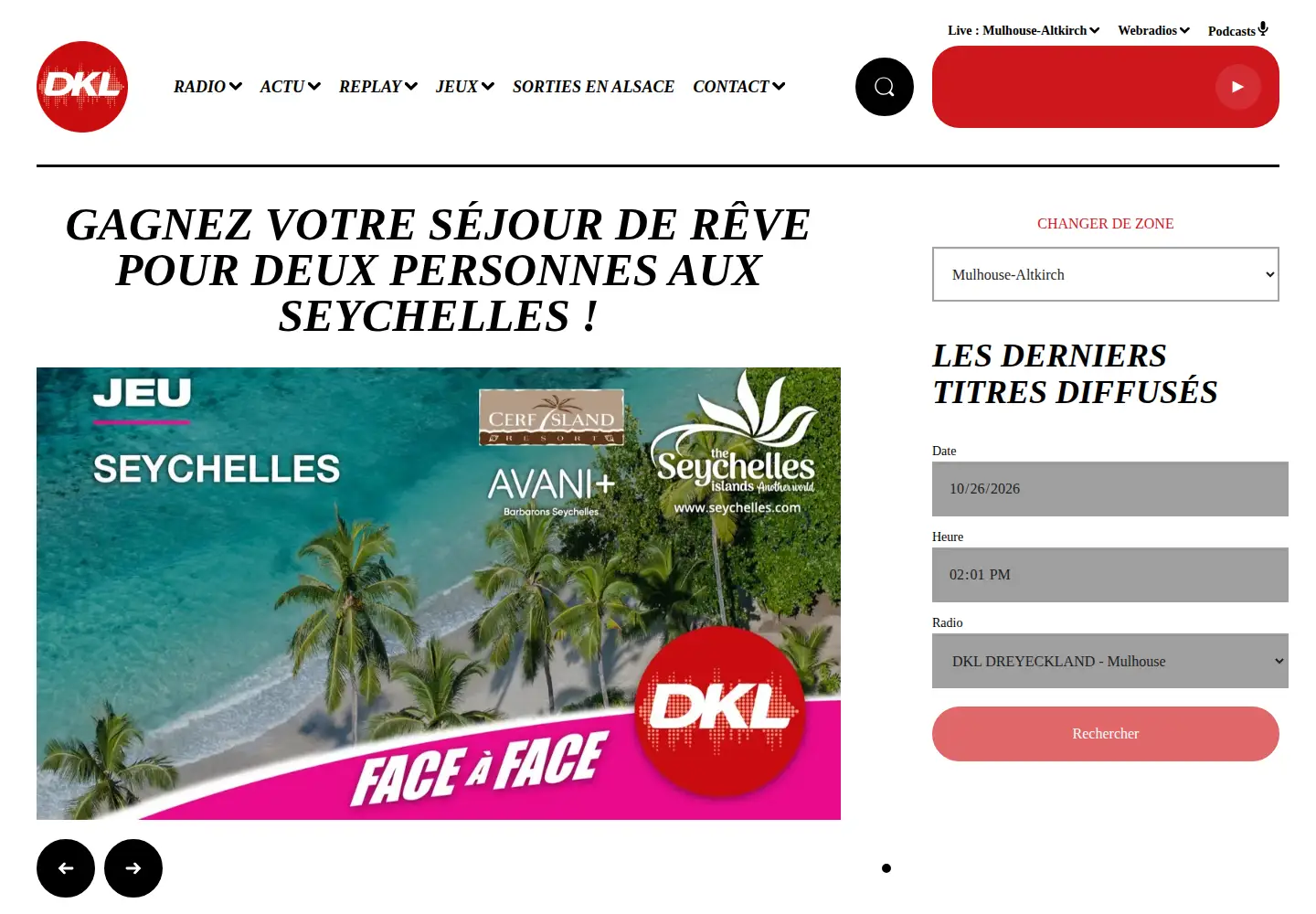 Captured homepage of radiodkl.com in the current scan