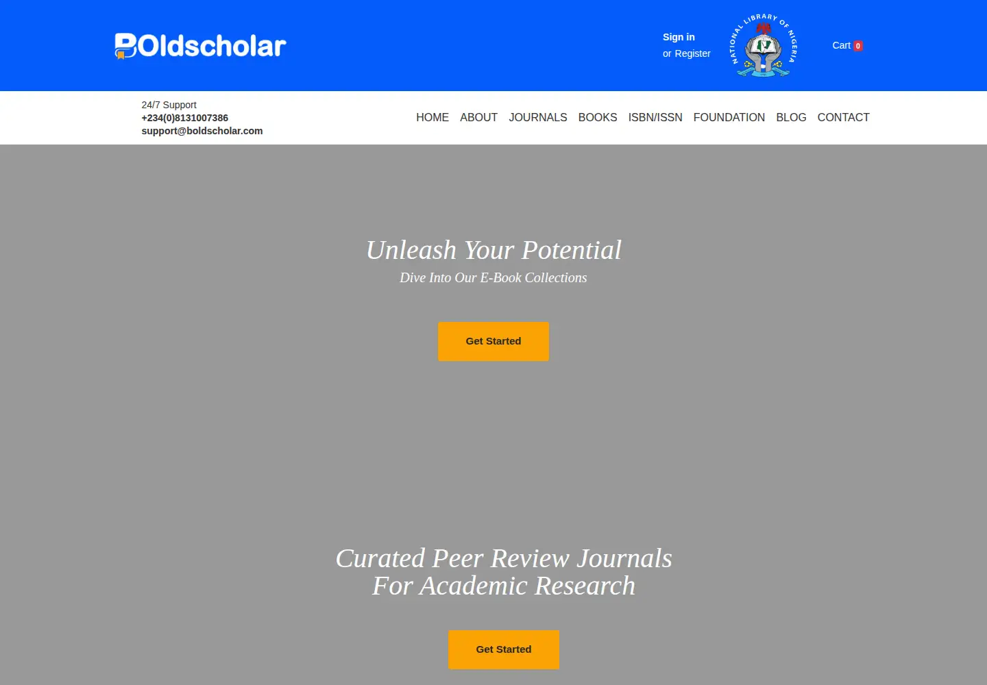 Screenshot of boldscholar.com