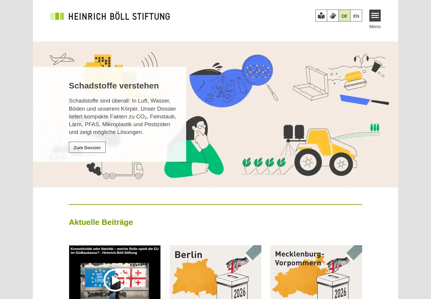 Screenshot of boell.de