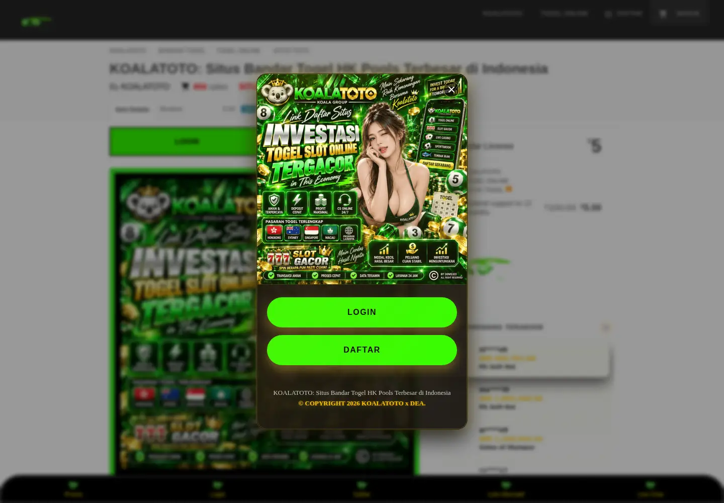 Captured homepage of theoystersgarter.com in the current scan