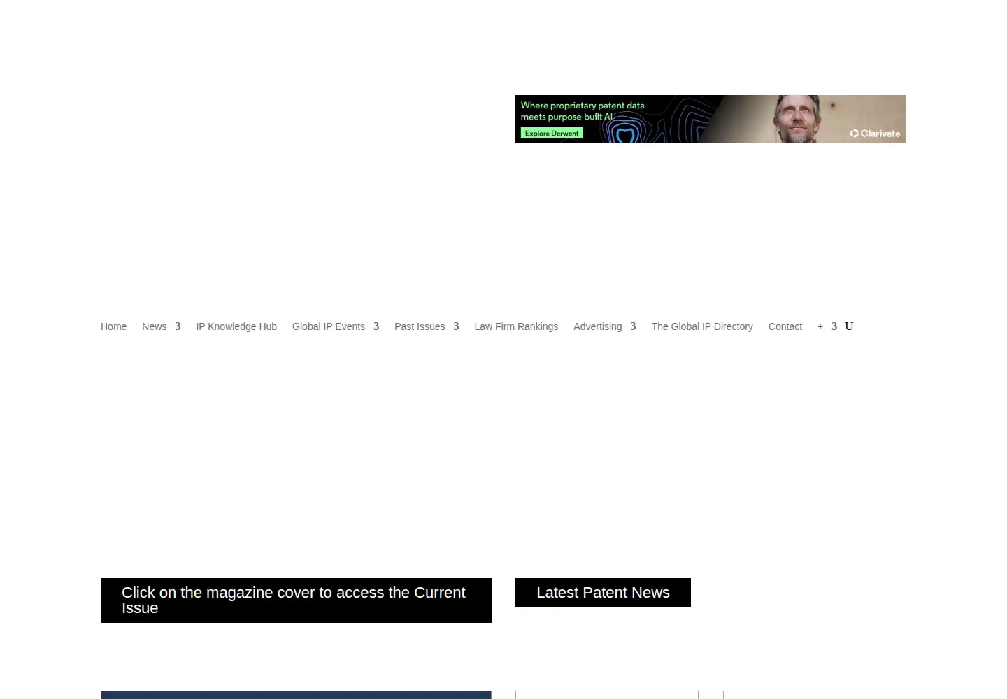 Screenshot of patentlawyermagazine.com