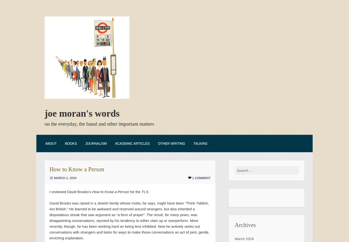 Screenshot of joemoran.net