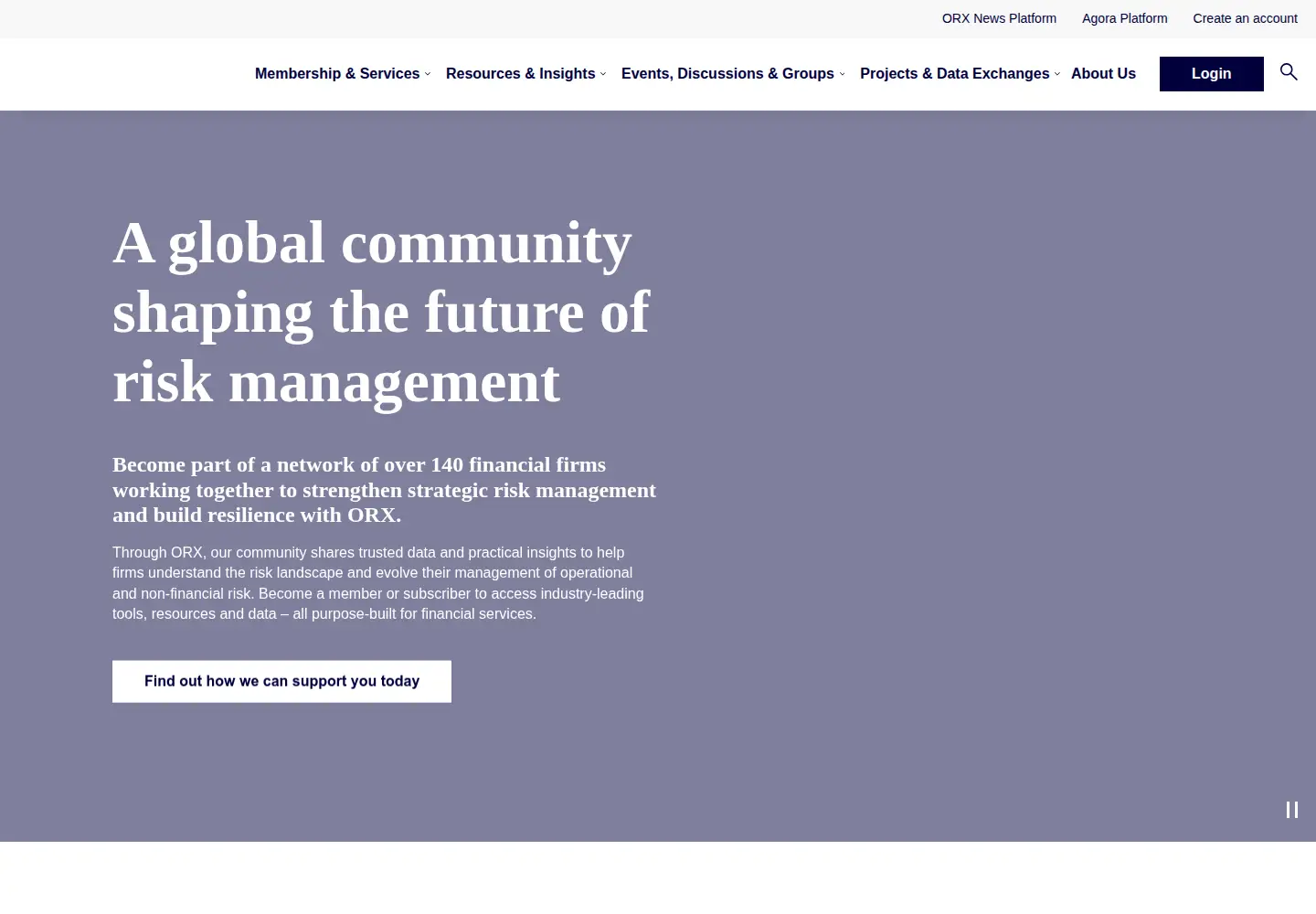 Captured homepage of orx.org in the current scan