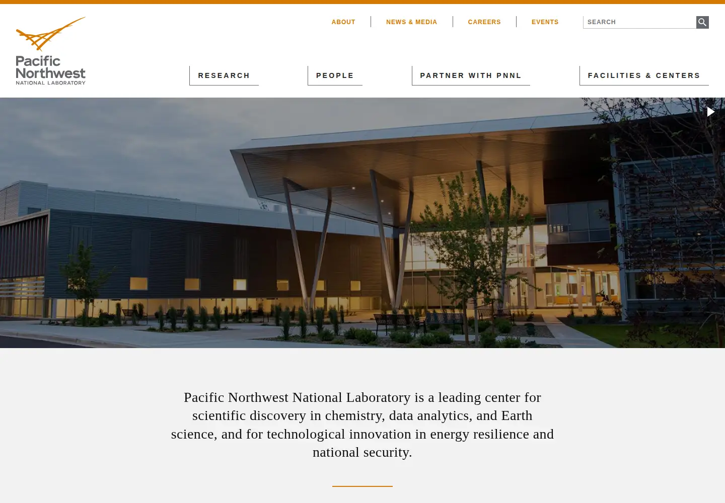 Screenshot of pnnl.gov