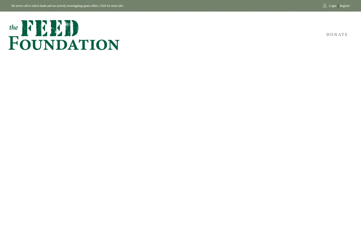 Screenshot of thefeedfoundation.org