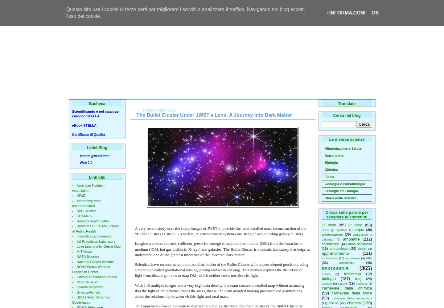 Screenshot of tutto-scienze.org