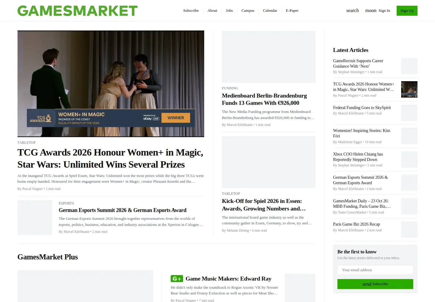Captured homepage of gamesmarket.global in the current scan