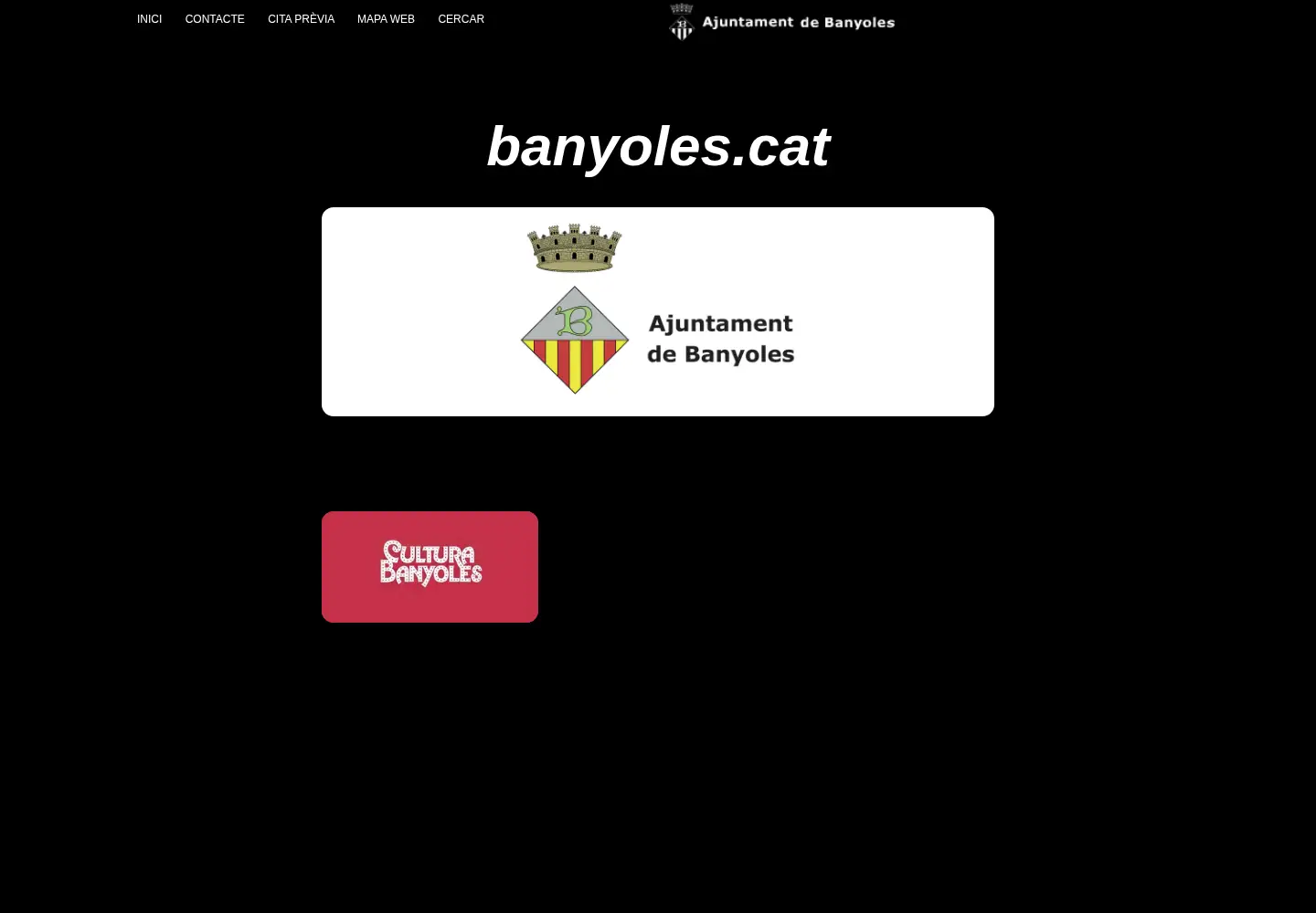 Captured homepage of banyoles.cat in the current scan