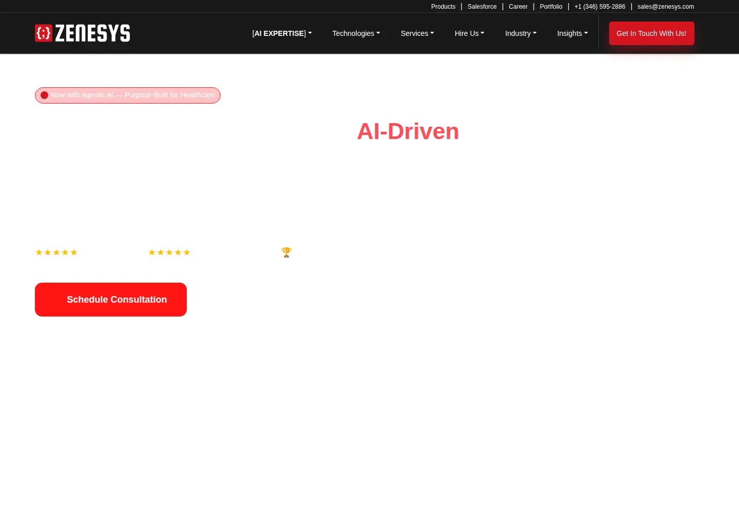 Screenshot of zenesys.com