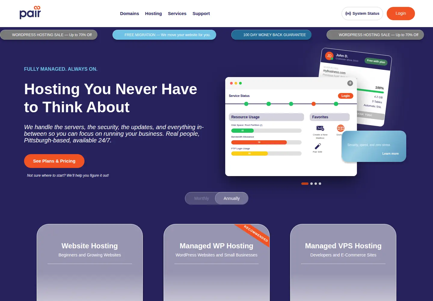 Screenshot of pairserver.com