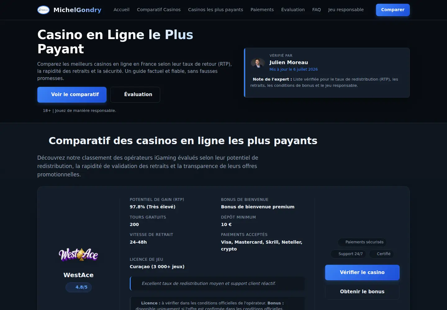 Screenshot of michelgondry.com