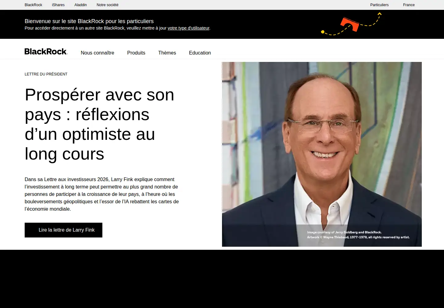 Screenshot of blackrock.com