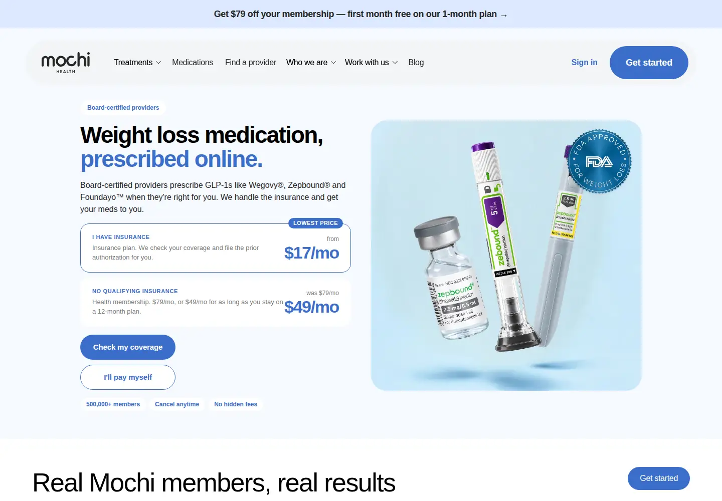 Screenshot of joinmochi.com
