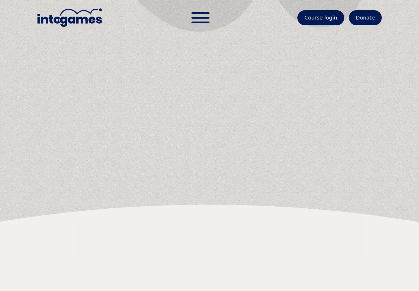 Captured homepage of intogames.org in the current scan