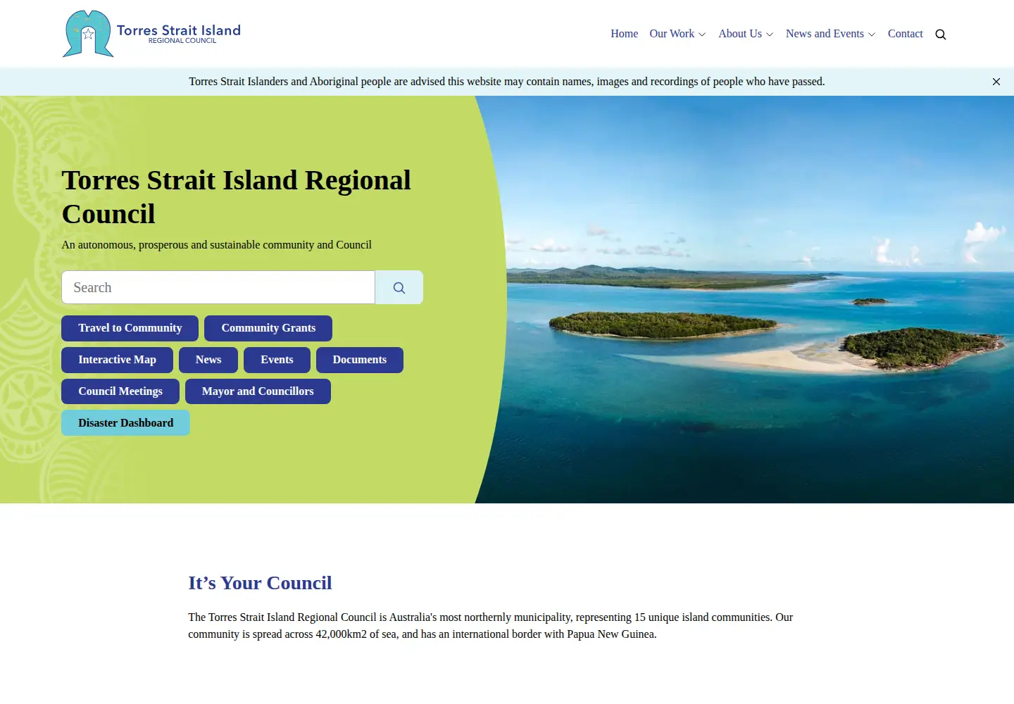 Screenshot of tsirc.qld.gov.au