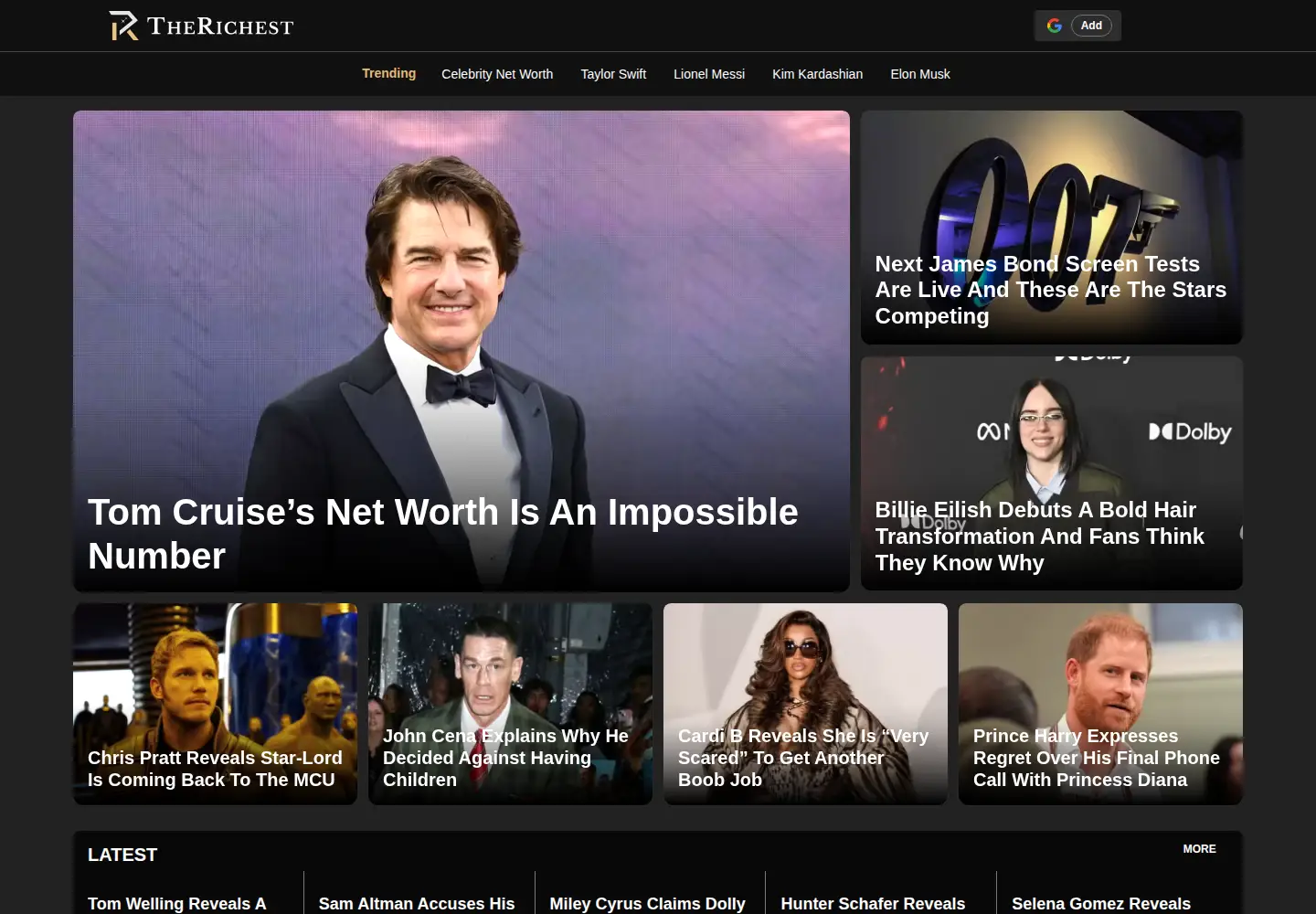 Screenshot of therichest.org